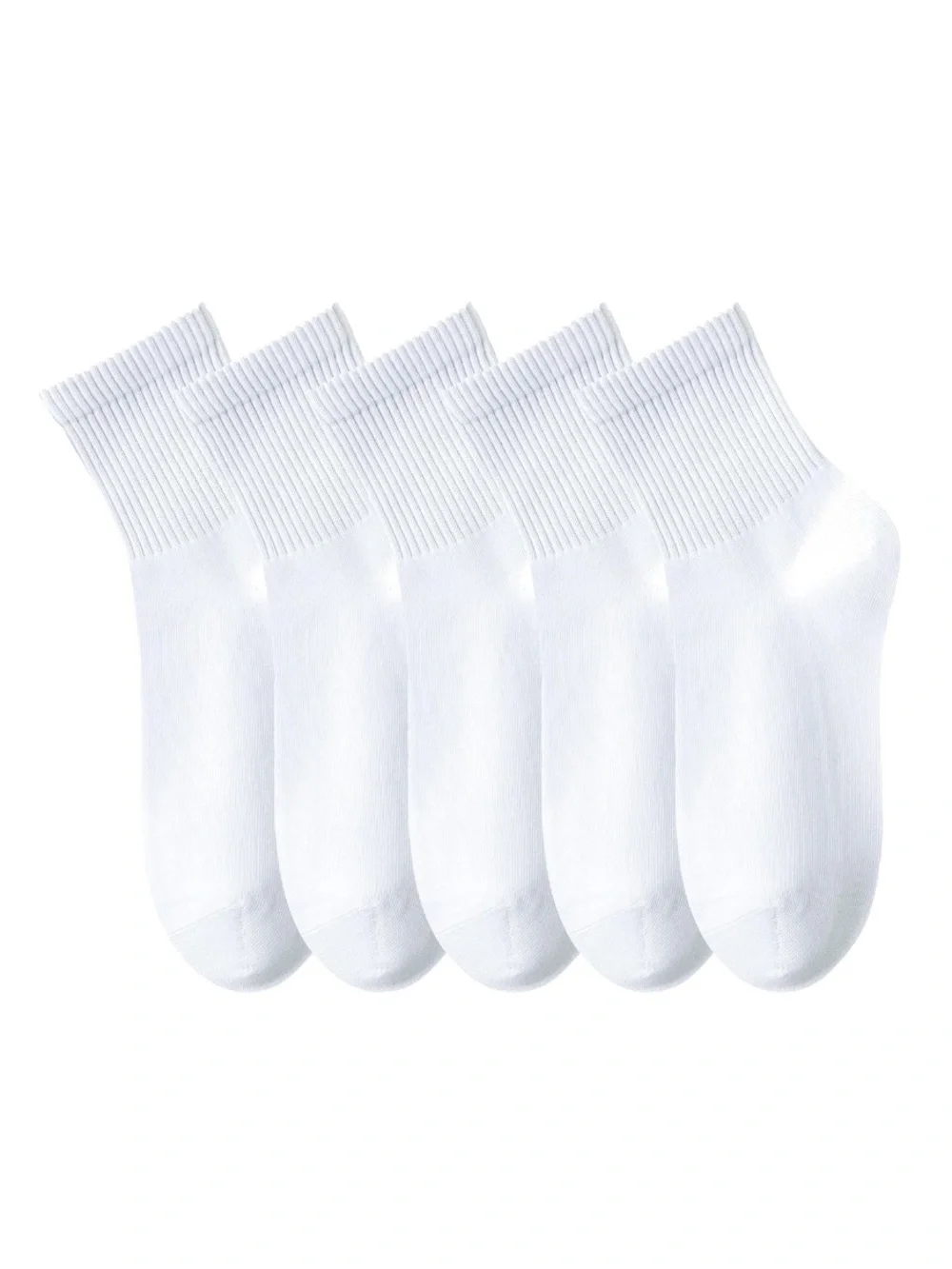 Men's Athletic White Ankle Socks (5-Pack) Ricotnisocs